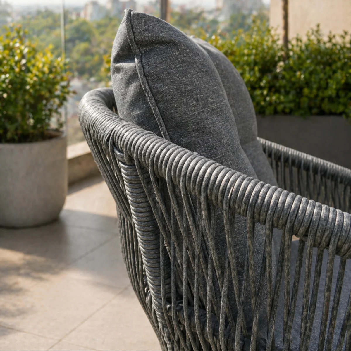 Aghadoe 3 Piece Grey Garden Bistro Set - Image 4
