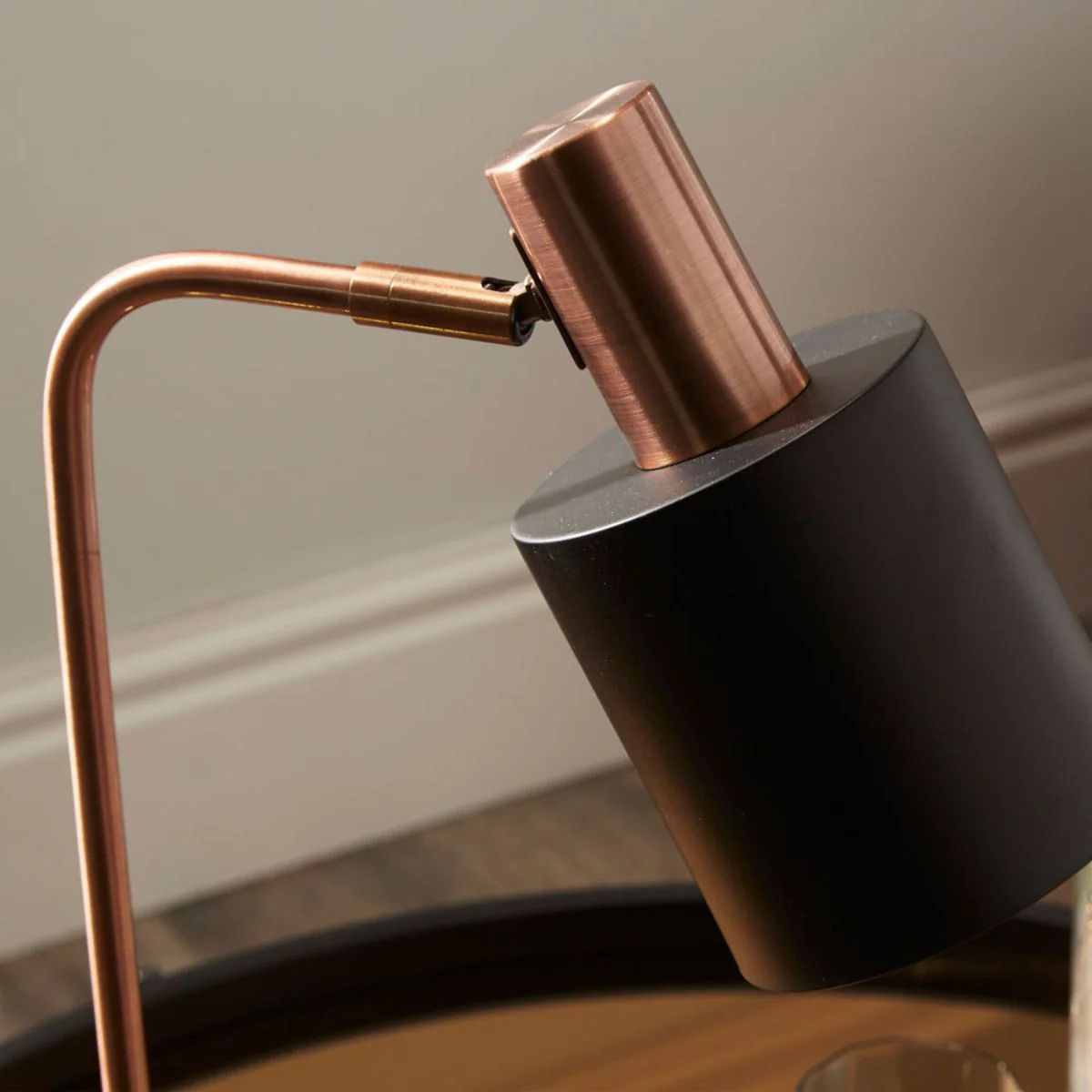 Antique Copper Black Table Lamp - Image 3