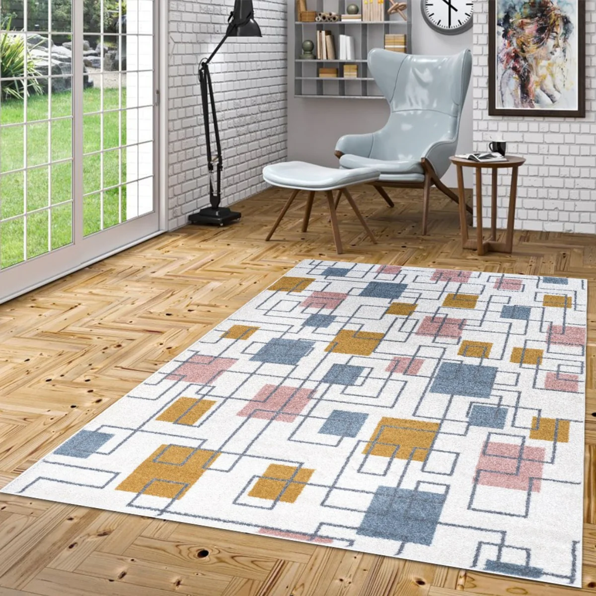 Aspire Abstract Squares Area Rug - Image 2
