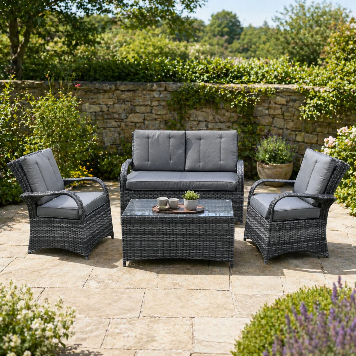 Barbados 4 Seater Rattan Garden Furniture Set - Image 6