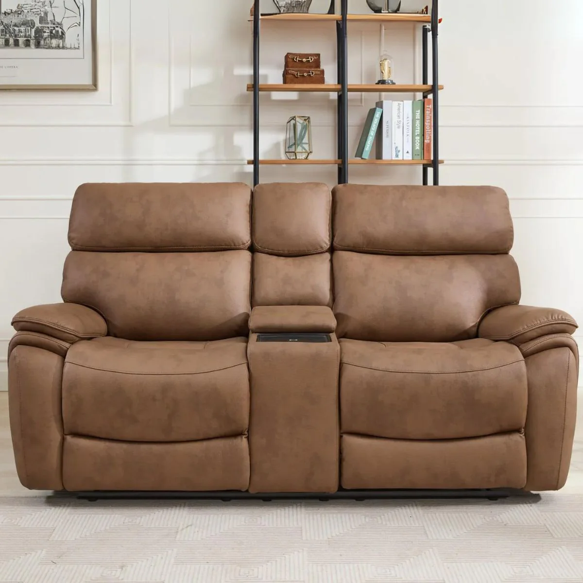Biarritz Brown 2 Seater Electric Recliner Sofa - Image 3