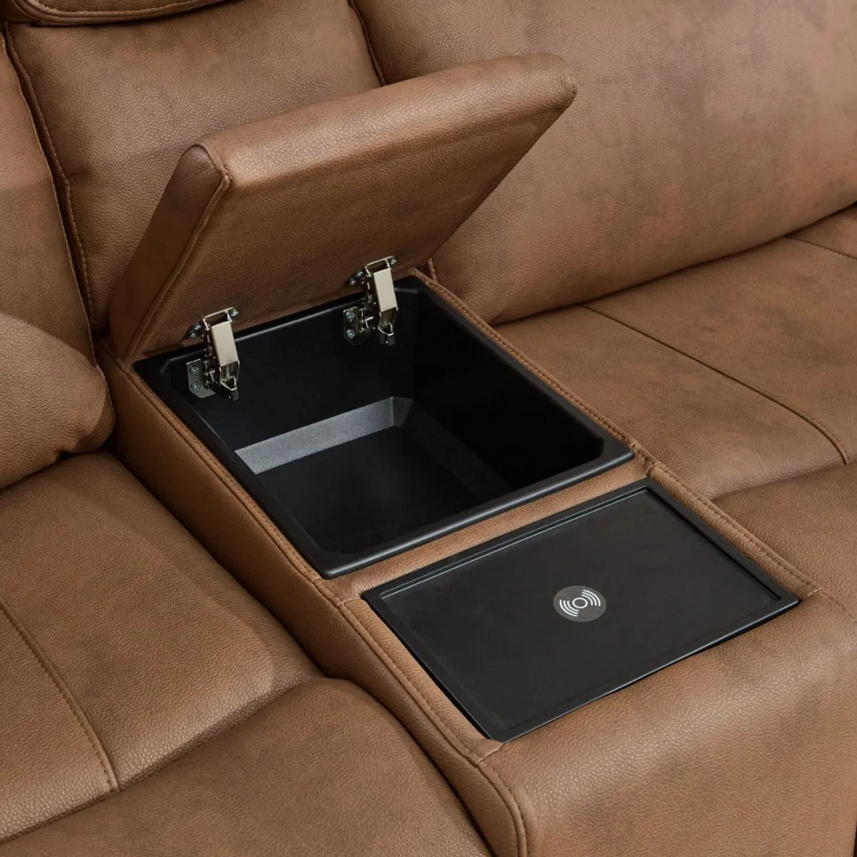 Biarritz Brown 2 Seater Electric Recliner Sofa - Image 5