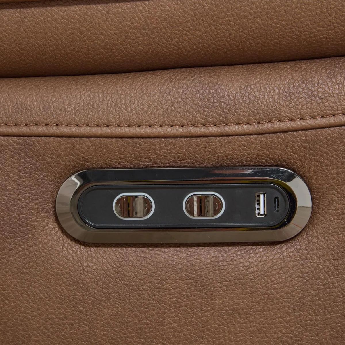 Biarritz Brown 2 Seater Electric Recliner Sofa - Image 6