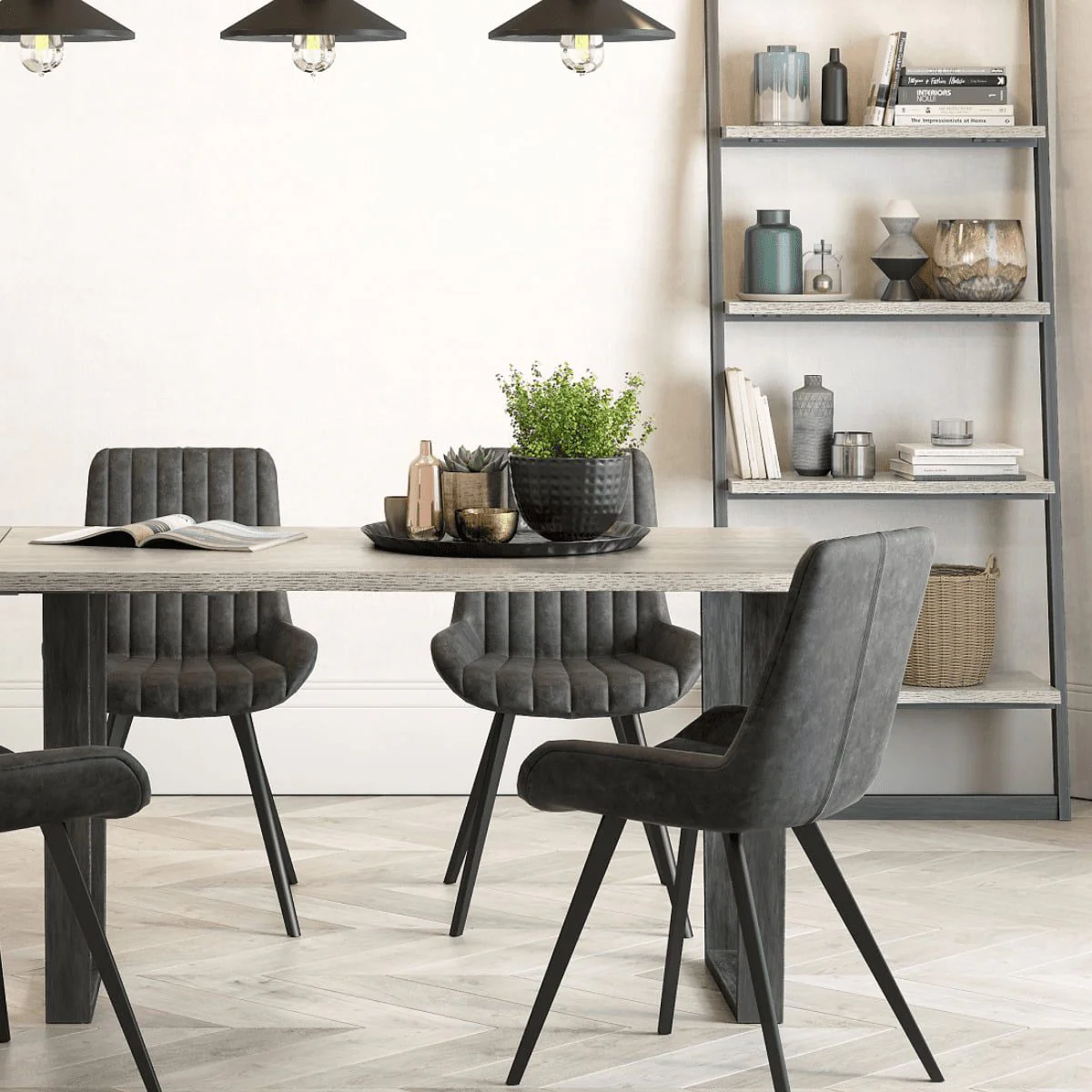 Brody Grey Washed Oak Dining Table - Image 3