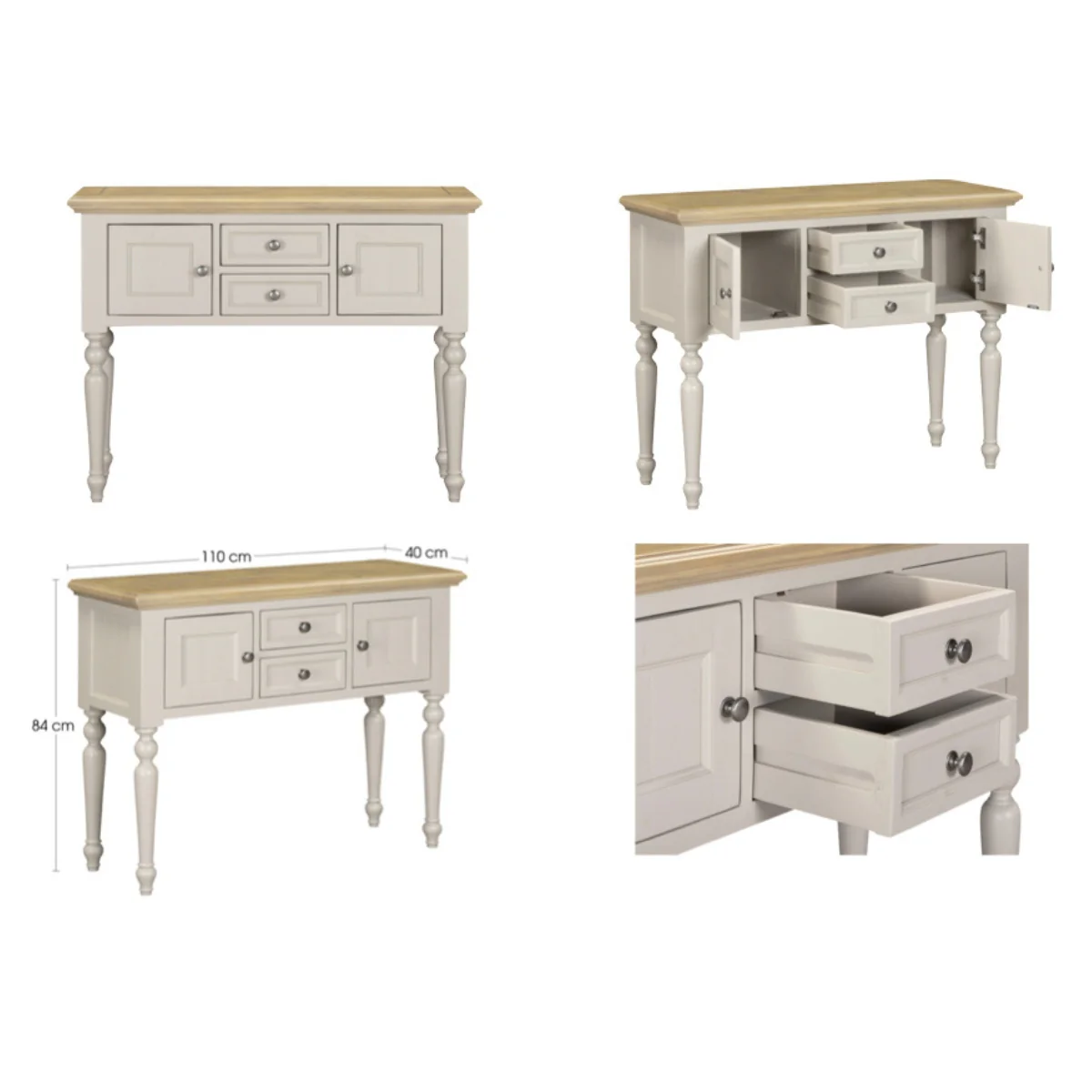 Carmen Grey Painted Buffet Sideboard - Image 2