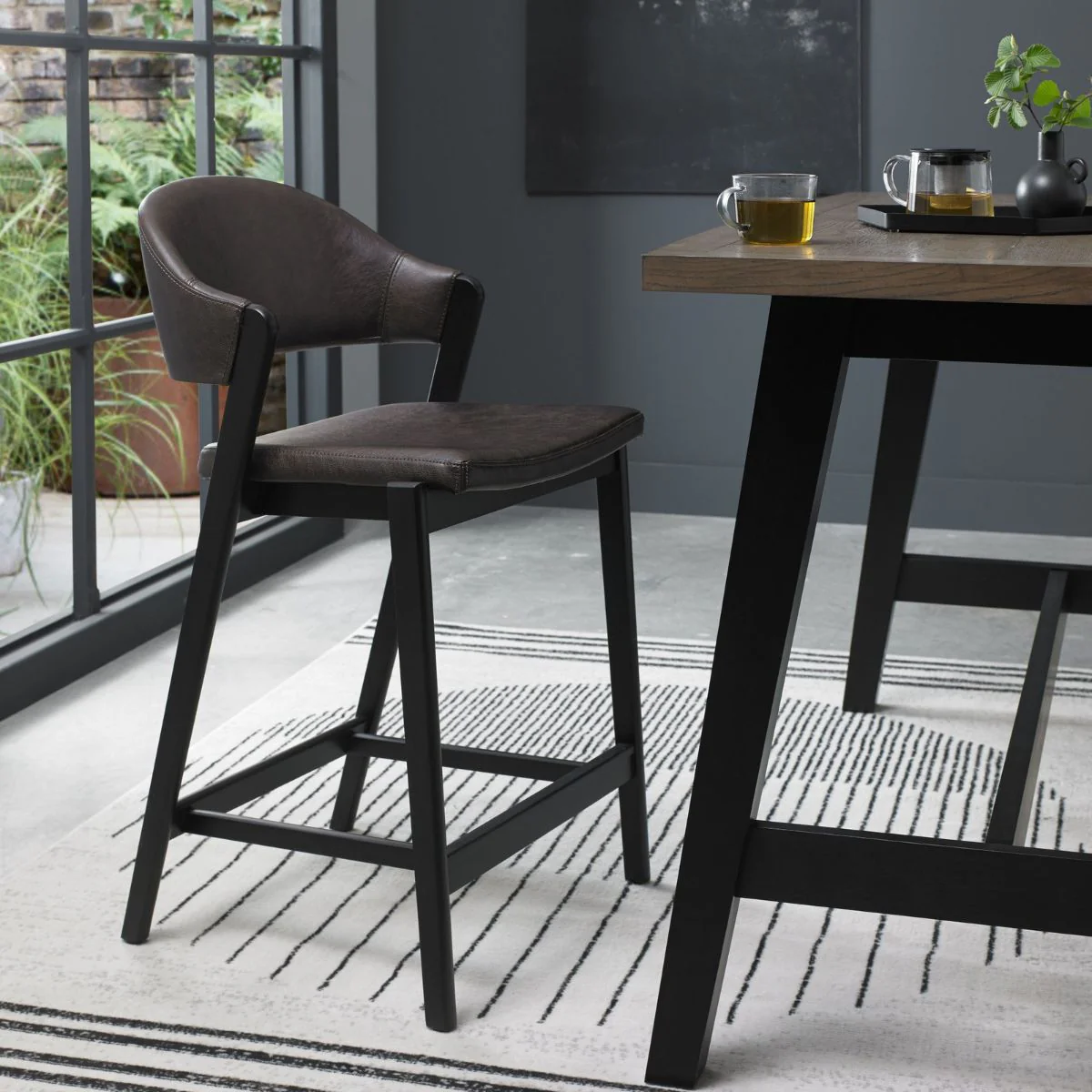 Chambery Retro Velvet Bar Stool - Image 8