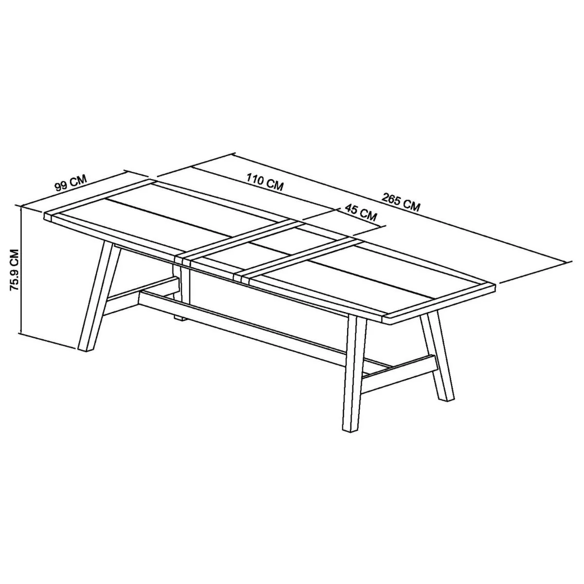 Chambery Weathered Oak Extendable Dining Table - Image 6