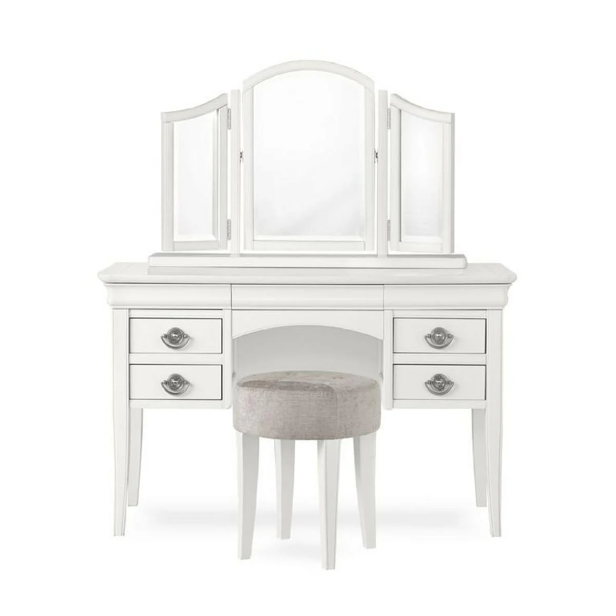 Chanel White 4 Drawer Dressing Table - Image 4