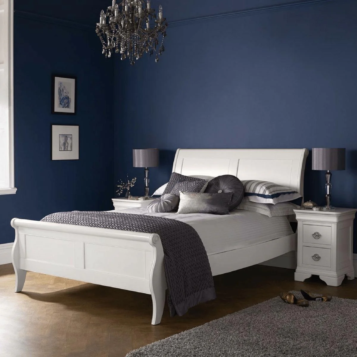 Chanel White Wood Panel Bed - Image 4
