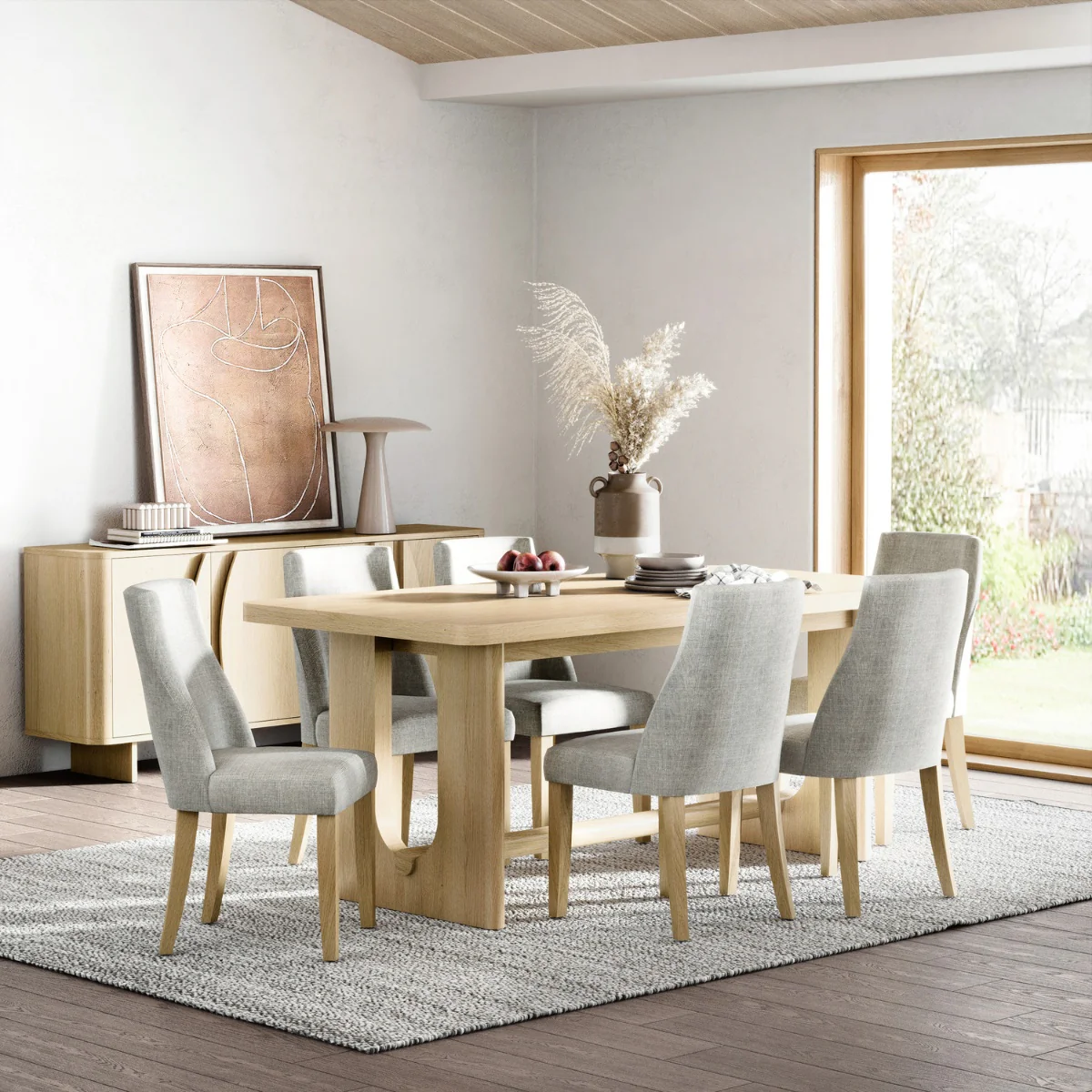 Cordelia Contemporary Oak Extendable Dining Table - Image 3