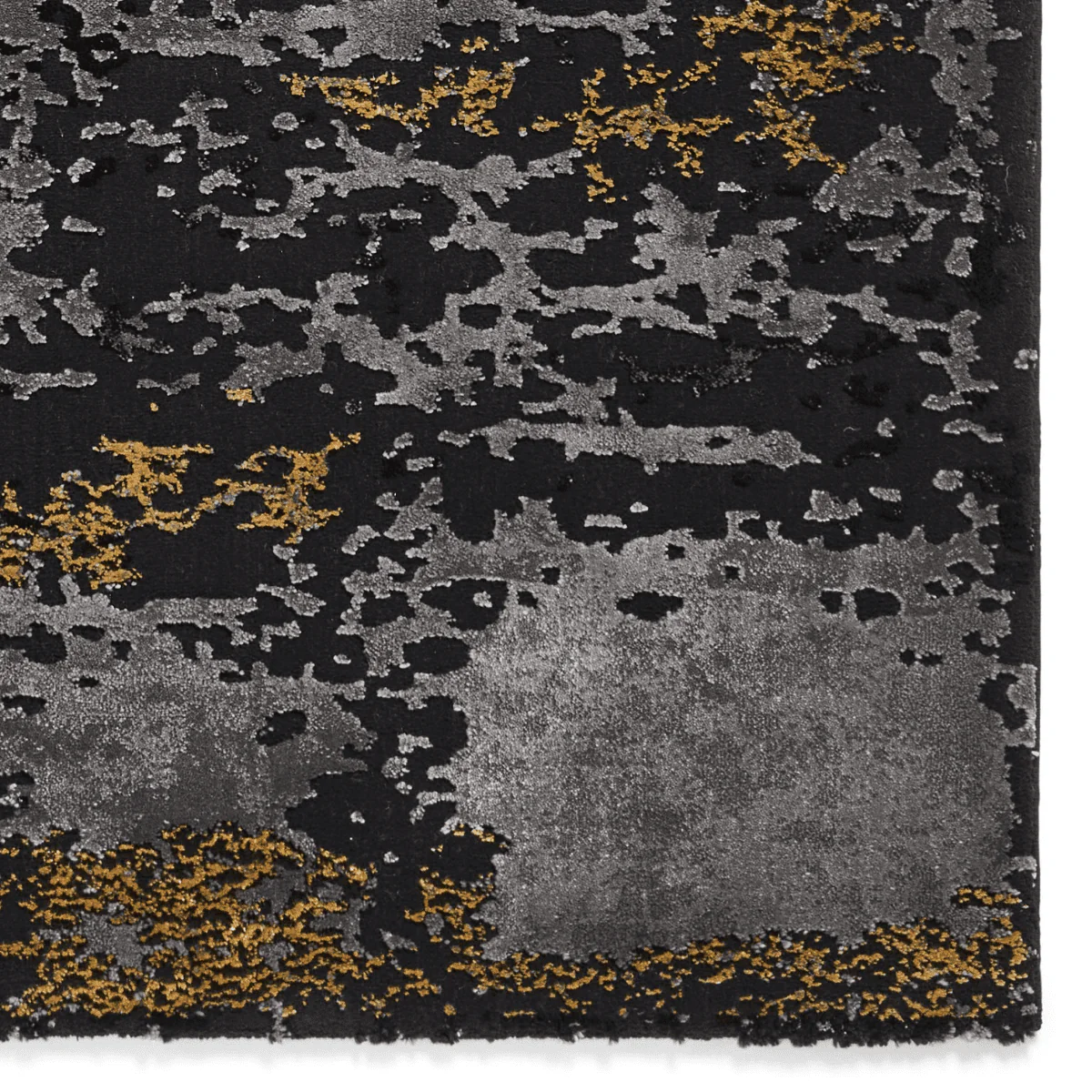 Craft Black and Gold Abstract Rug - Image 4