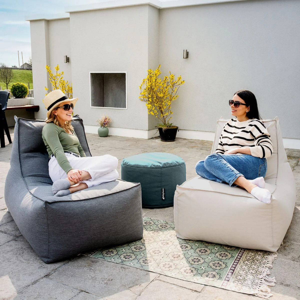 Cream Outdoor Bean Bag Day Bed - Image 3