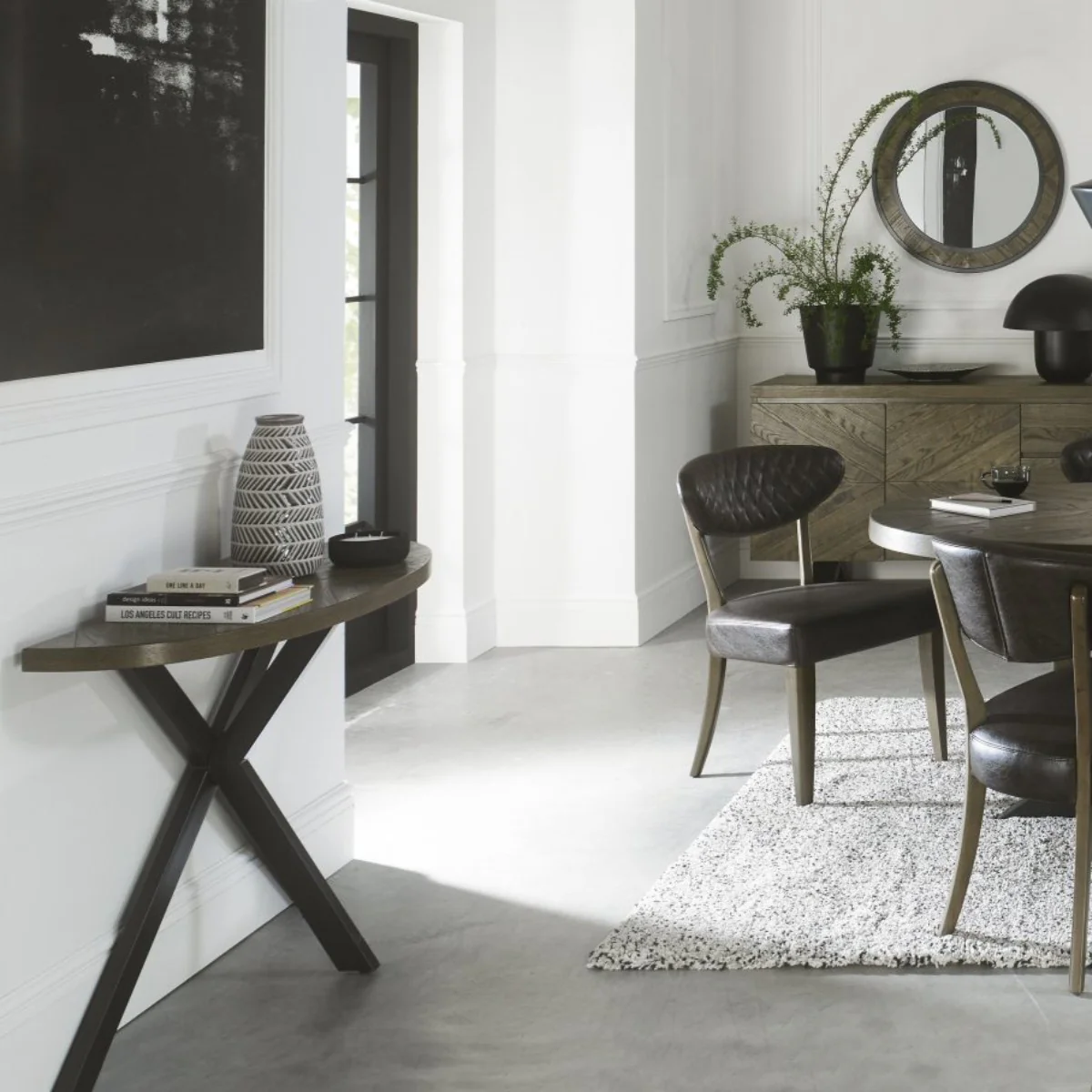 Elliot Weathered Oak Console Table - Image 4
