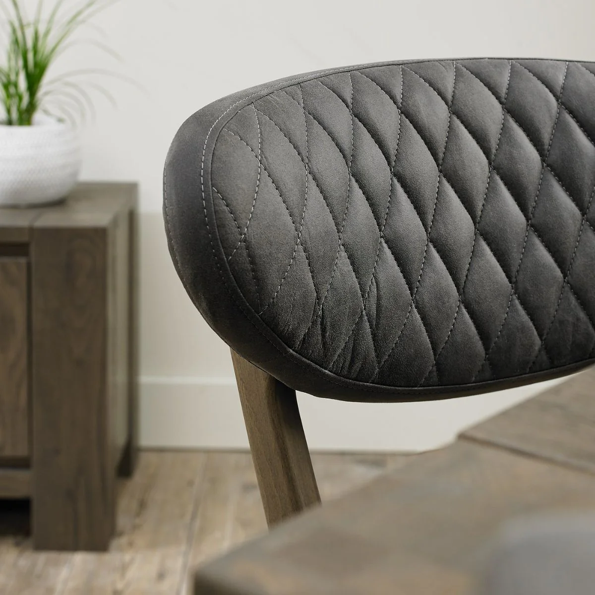 Elliot Weathered Oak Dining Chair - Image 13
