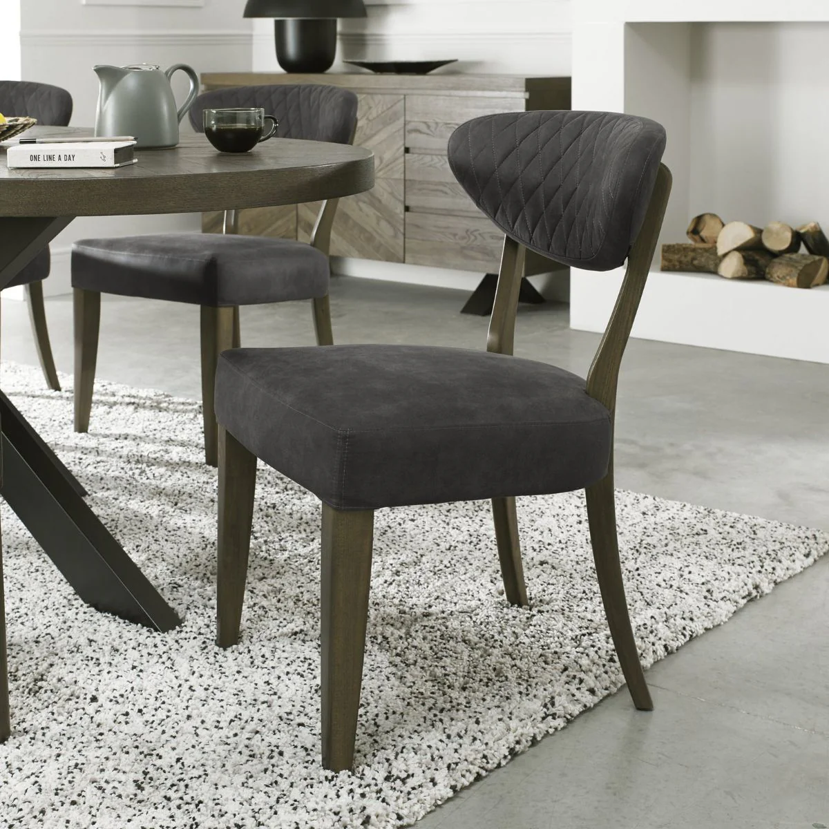 Elliot Weathered Oak Dining Chair - Image 14