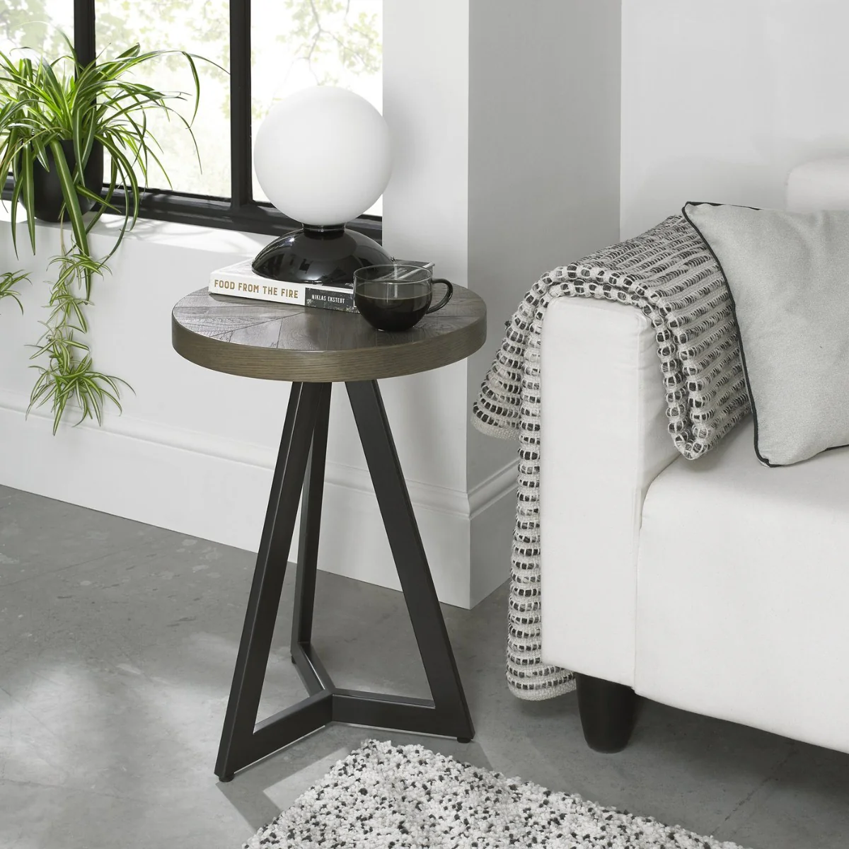 Elliot Weathered Oak Lamp Table - Image 3