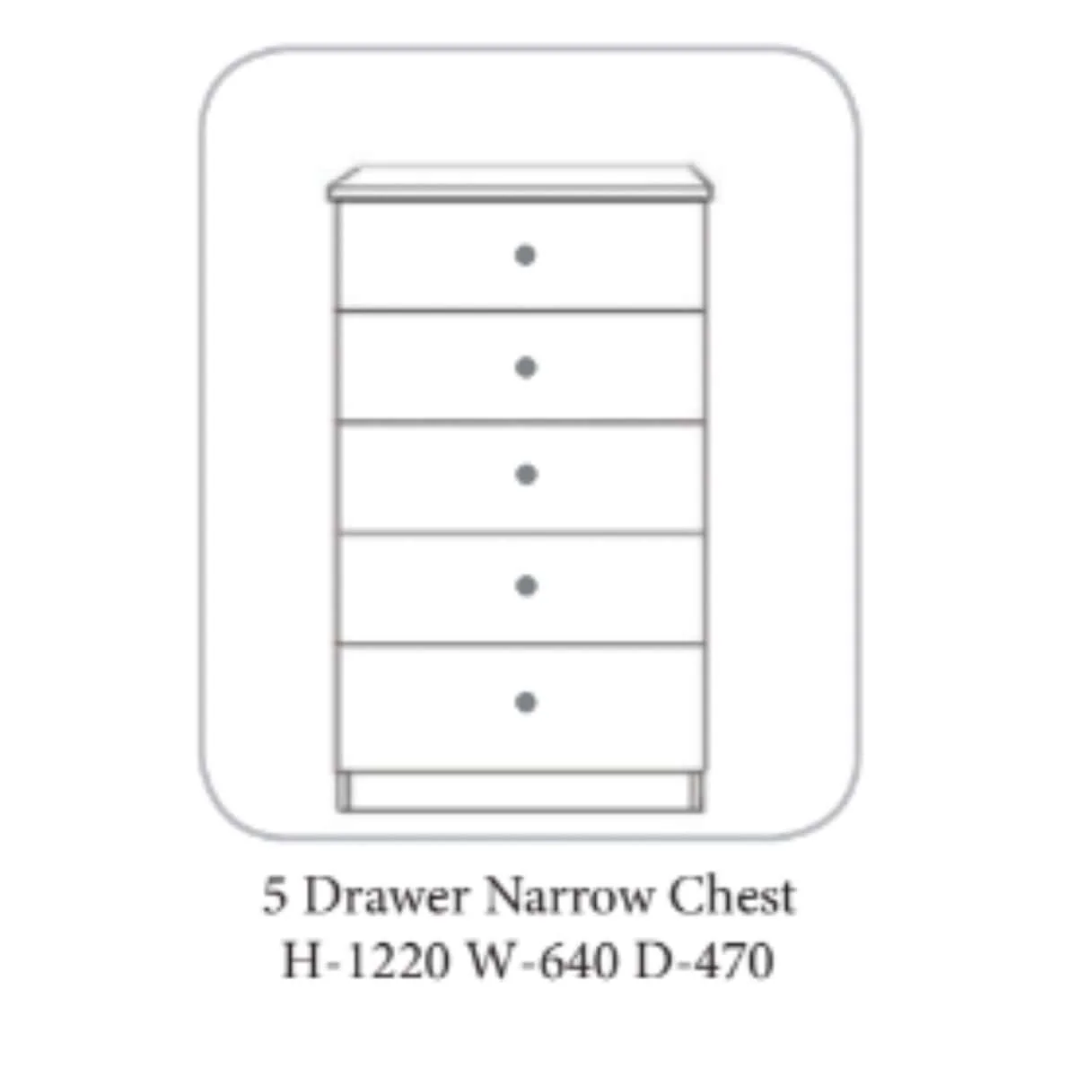 Gurteen Modern Grey Chest of Drawers - Image 4