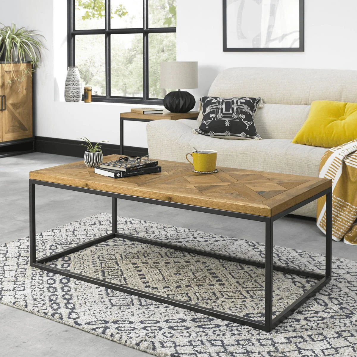 Inishmore Metal and Wood Coffee Table - Image 3