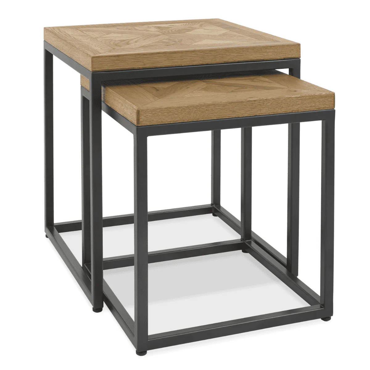 Inishmore Metal and Wood Nest of Tables