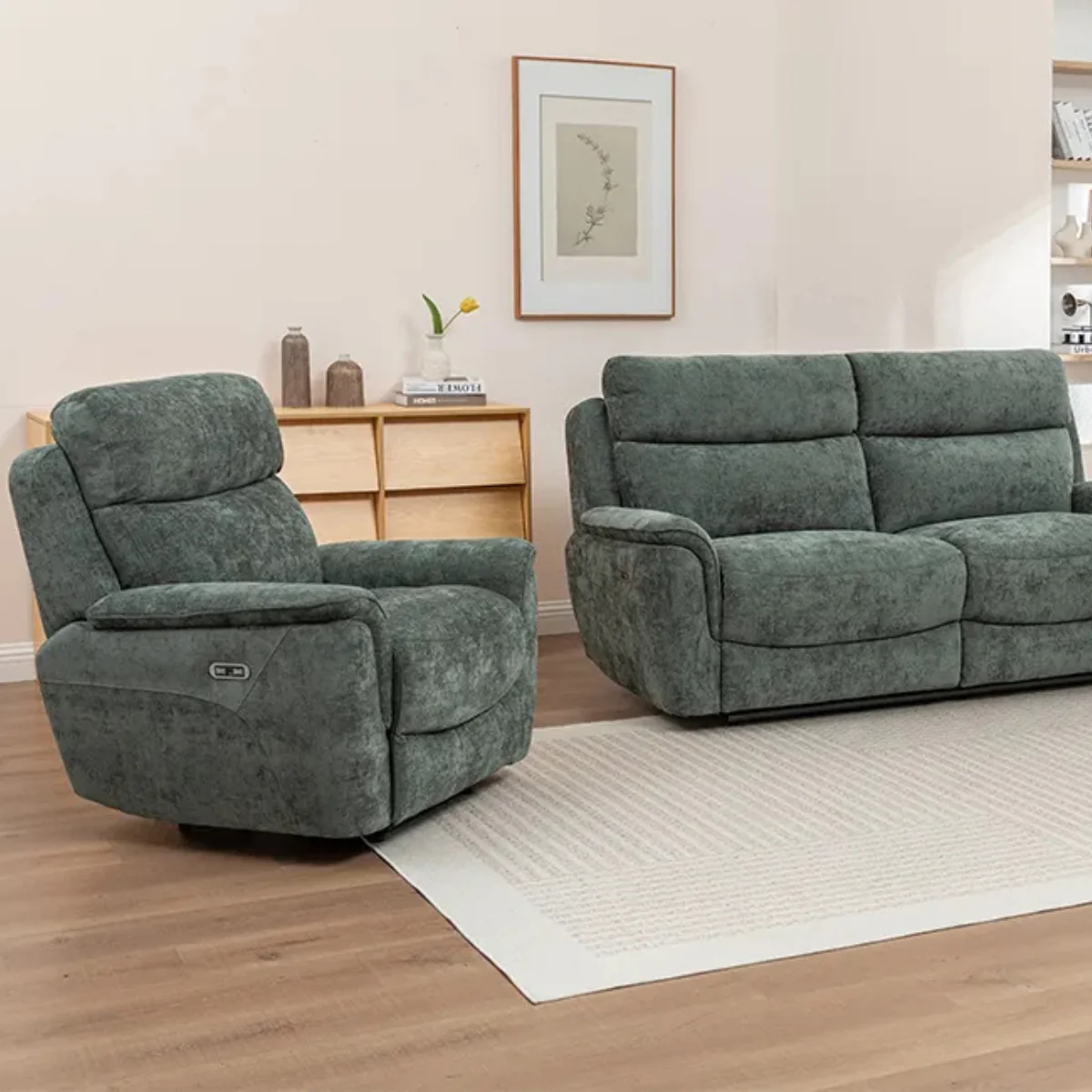 Keaton Green Electric Recliner Armchair - Image 5