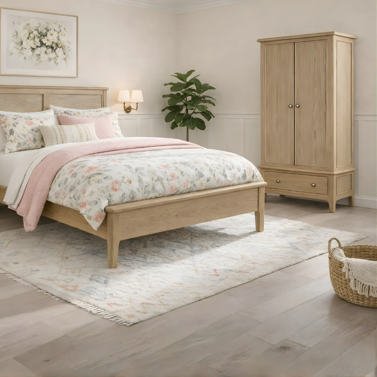 Maldon Oak Double Wardrobe - Image 4