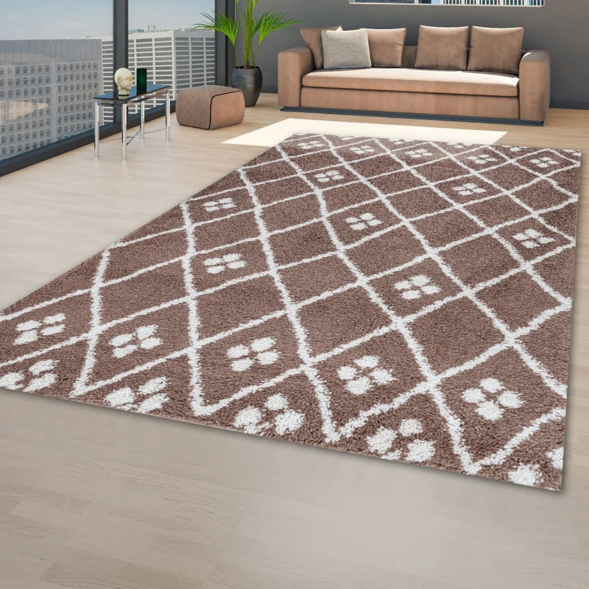 Milo Geometric Diamond Pattern Rug - Image 9