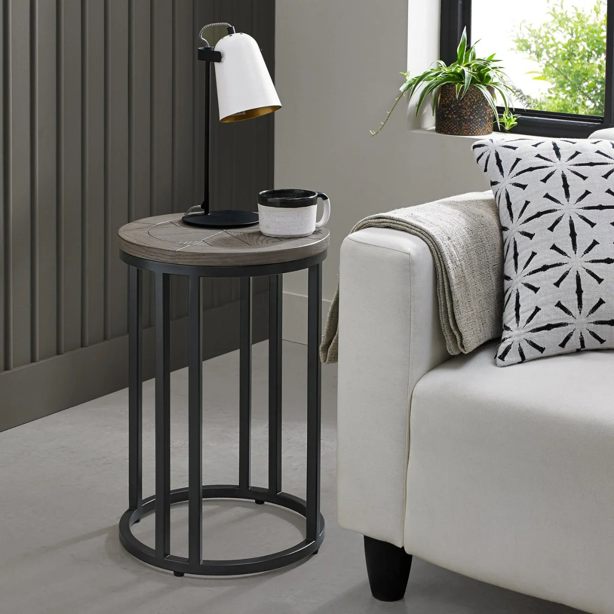 Moyvane Grey Round Side Table - Image 3