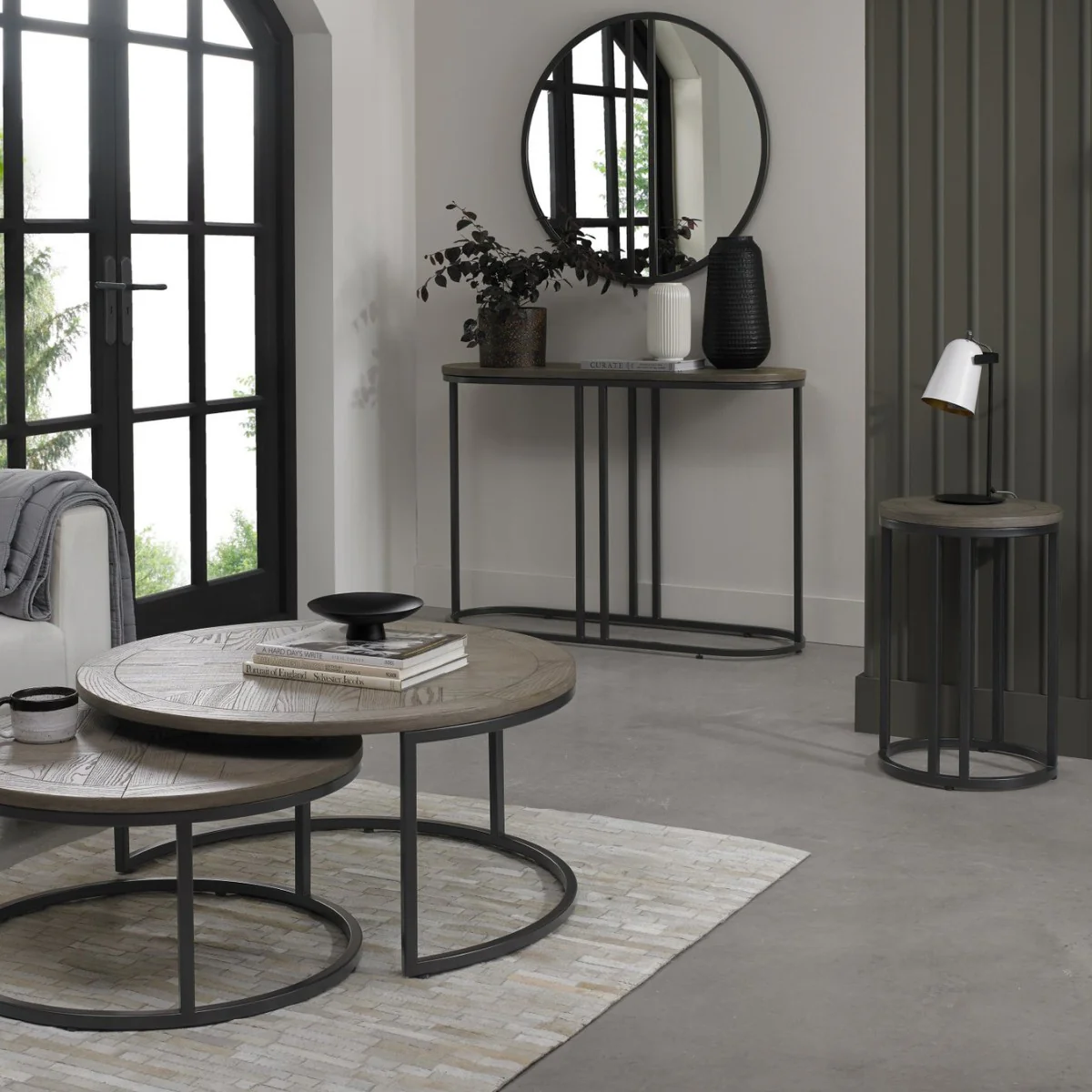 Moyvane Grey Round Side Table - Image 4