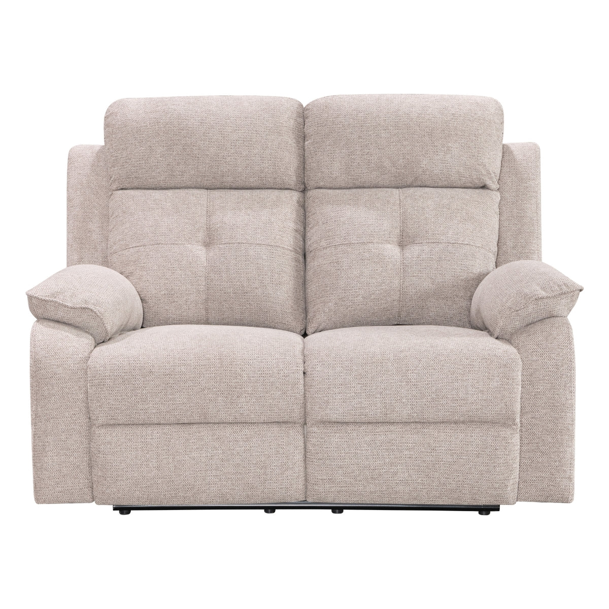 Nebula Light Brown Fabric 2 Seater Recliner Sofa - Image 3