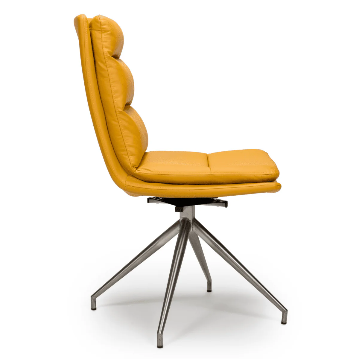 Nicosia Brushed Steel Swivel Chair - Image 5