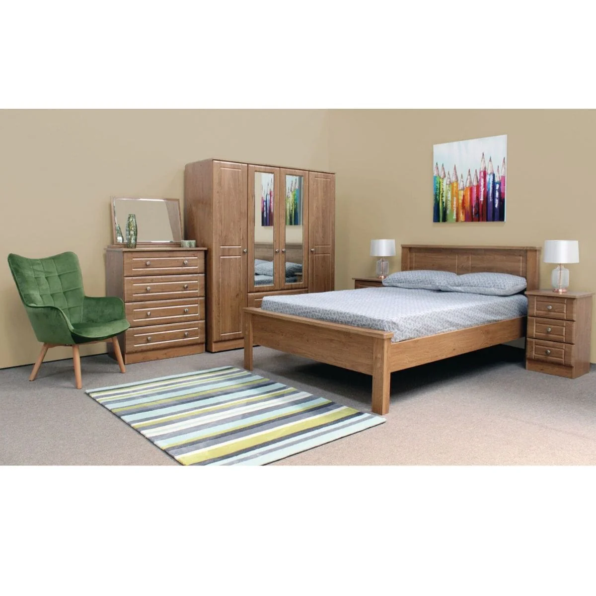 Nore Oak Traditional Chest of Drawers - Image 9