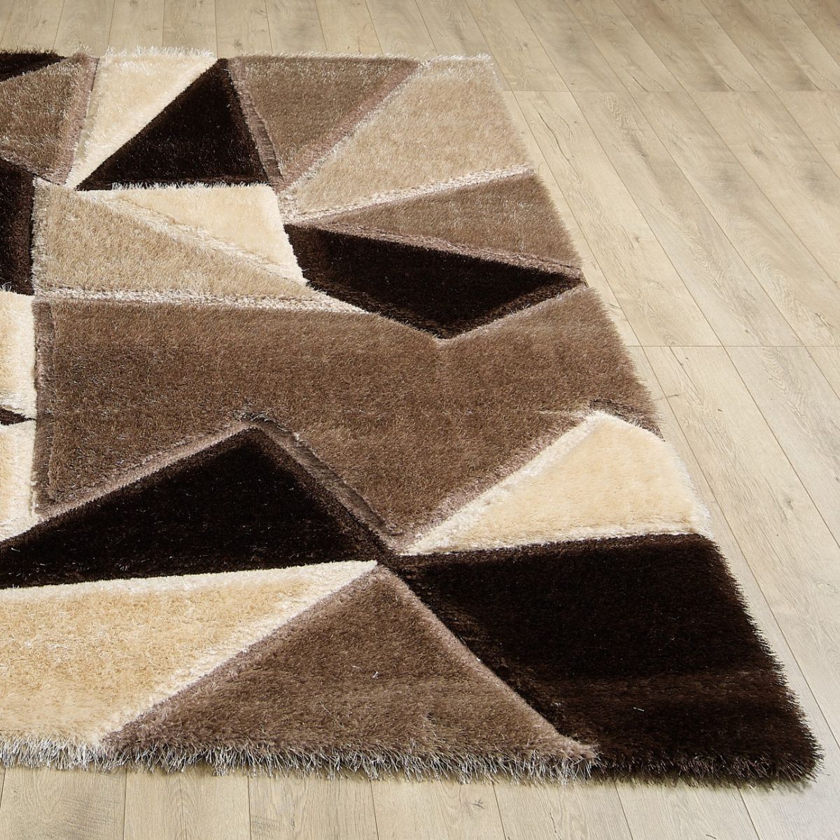 Pluton Brown Geometric Rug - Image 2
