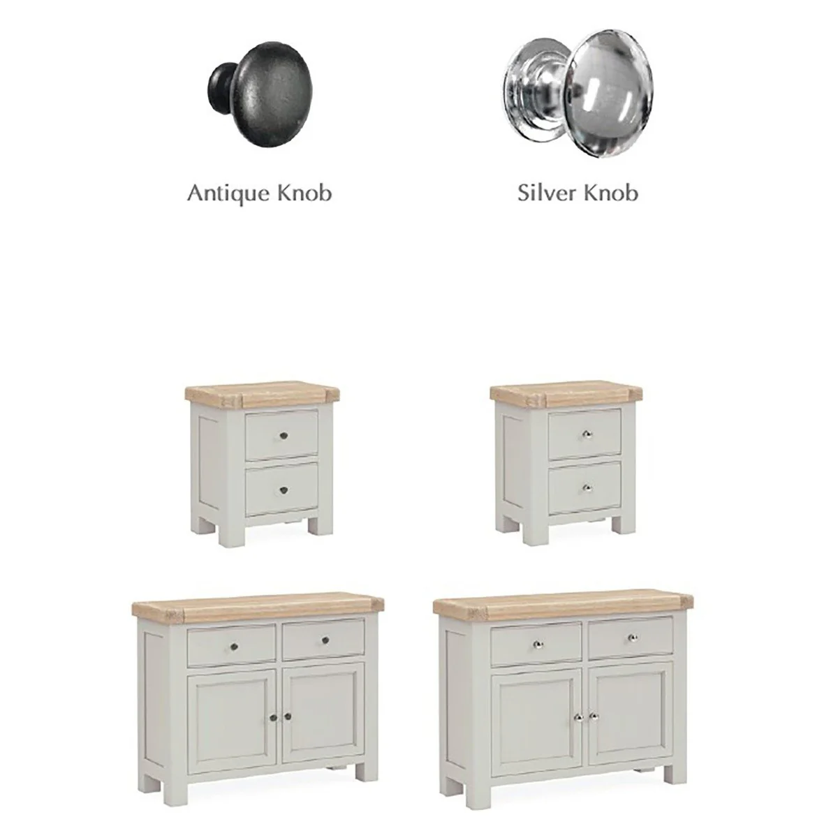 Santana Grey Oak Bedside Table - Image 3
