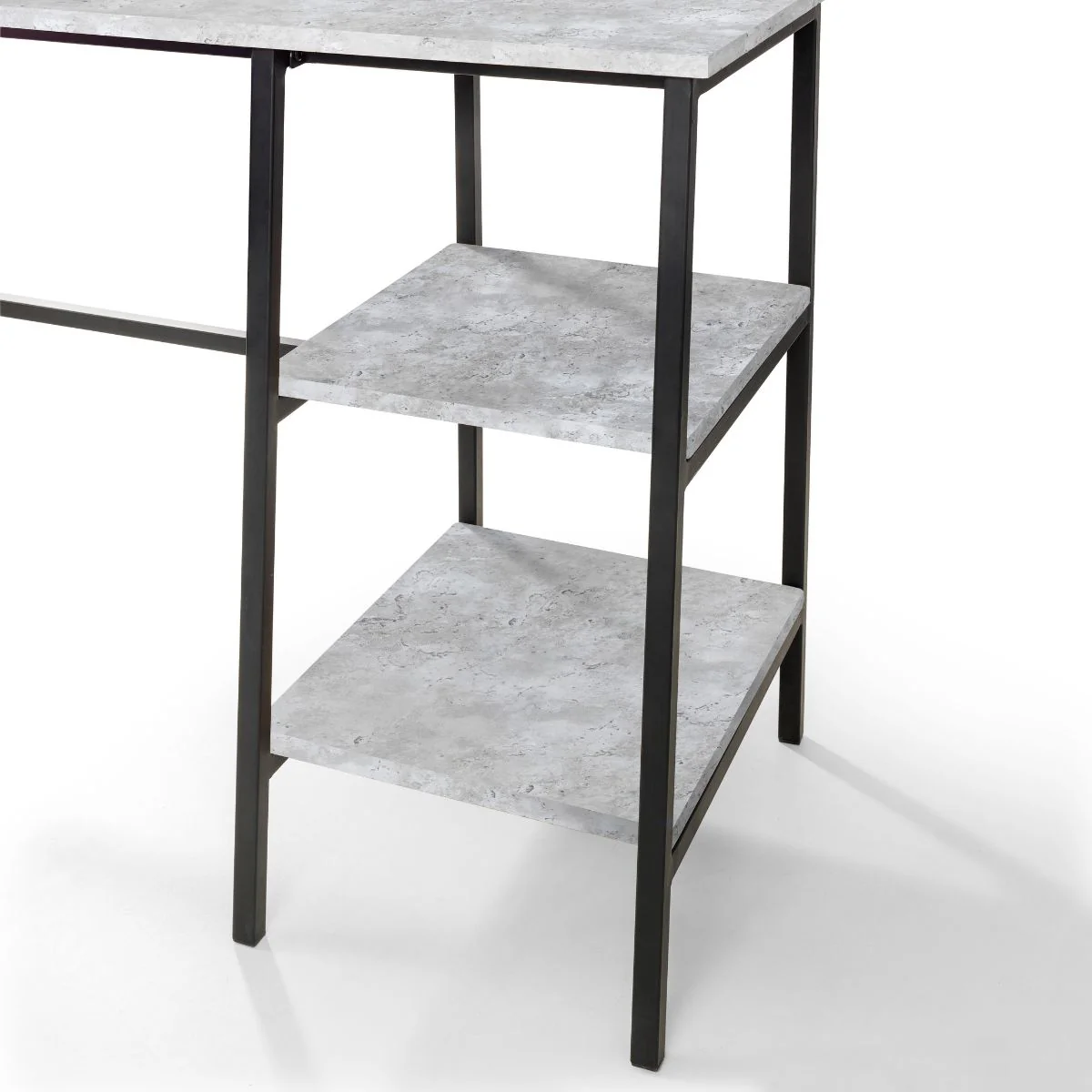 Shay Grey Concrete Effect Desk - Image 4