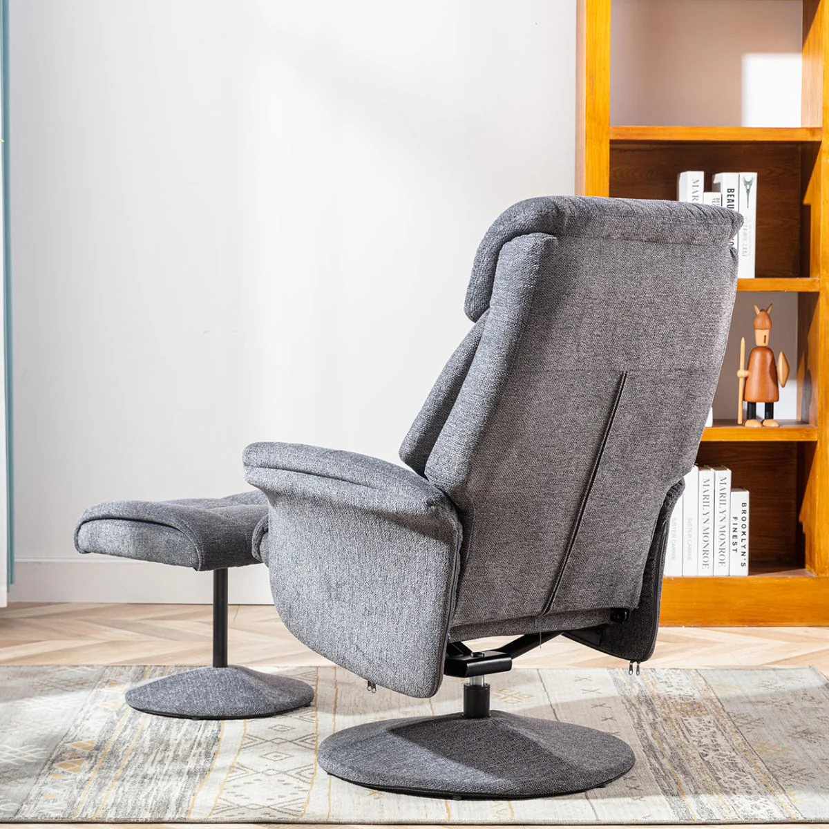 Sneem Swivel Armchair and Footstool - Image 7