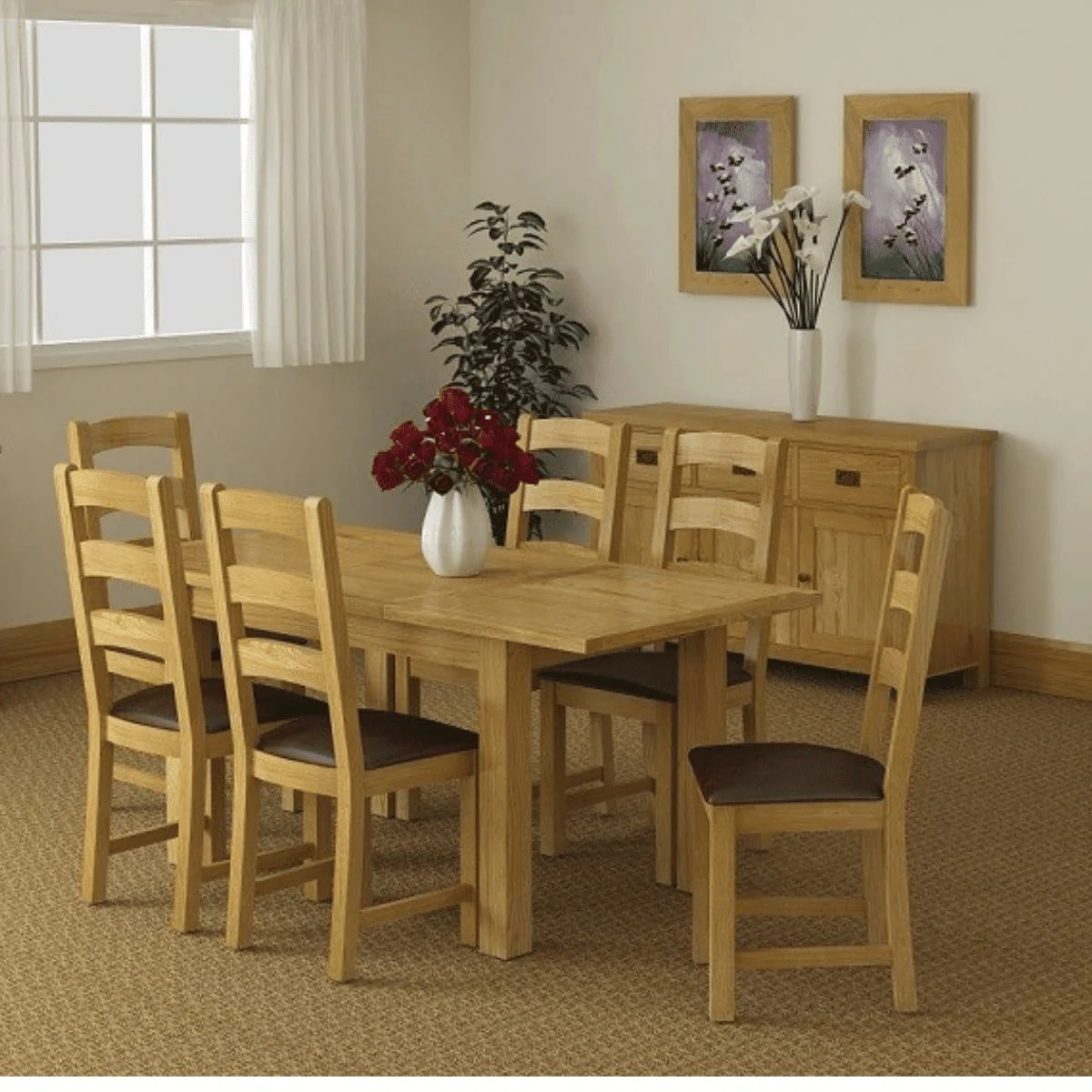 Sonia Slatted Wooden Dining Chair with Cushioned Seat - Image 3