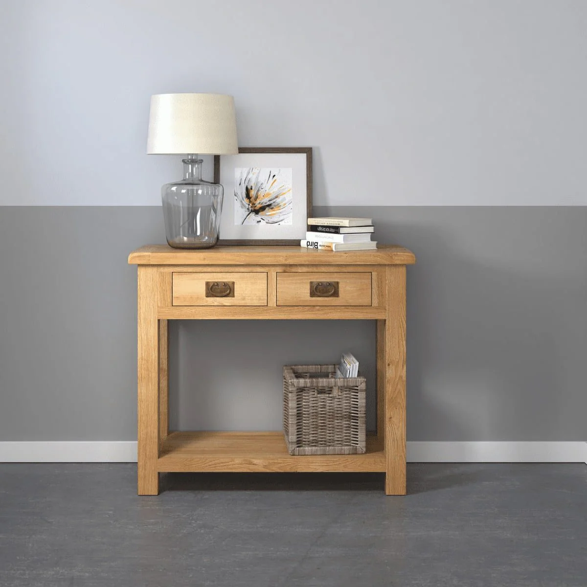 Sonia Small Oak Console Table - Image 2