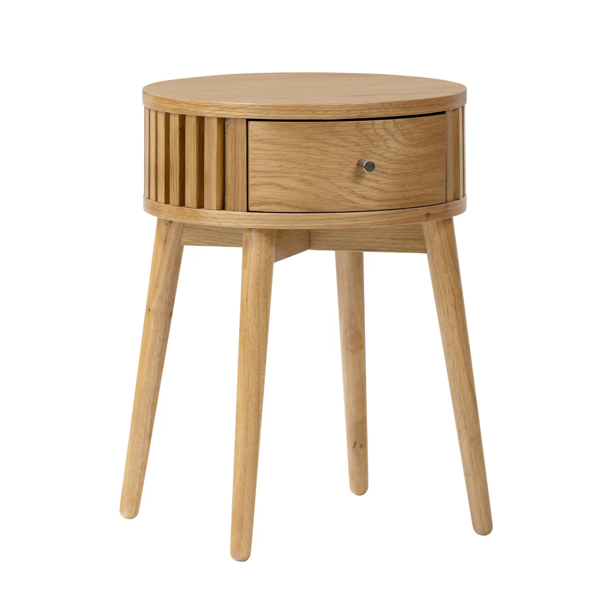 Stanford Oak Round Side Table