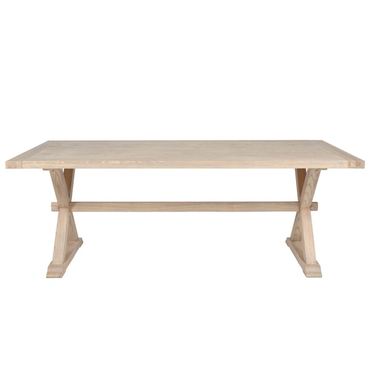 Valentia Large Oak Trestle Dining Table 2.1 M - Image 2