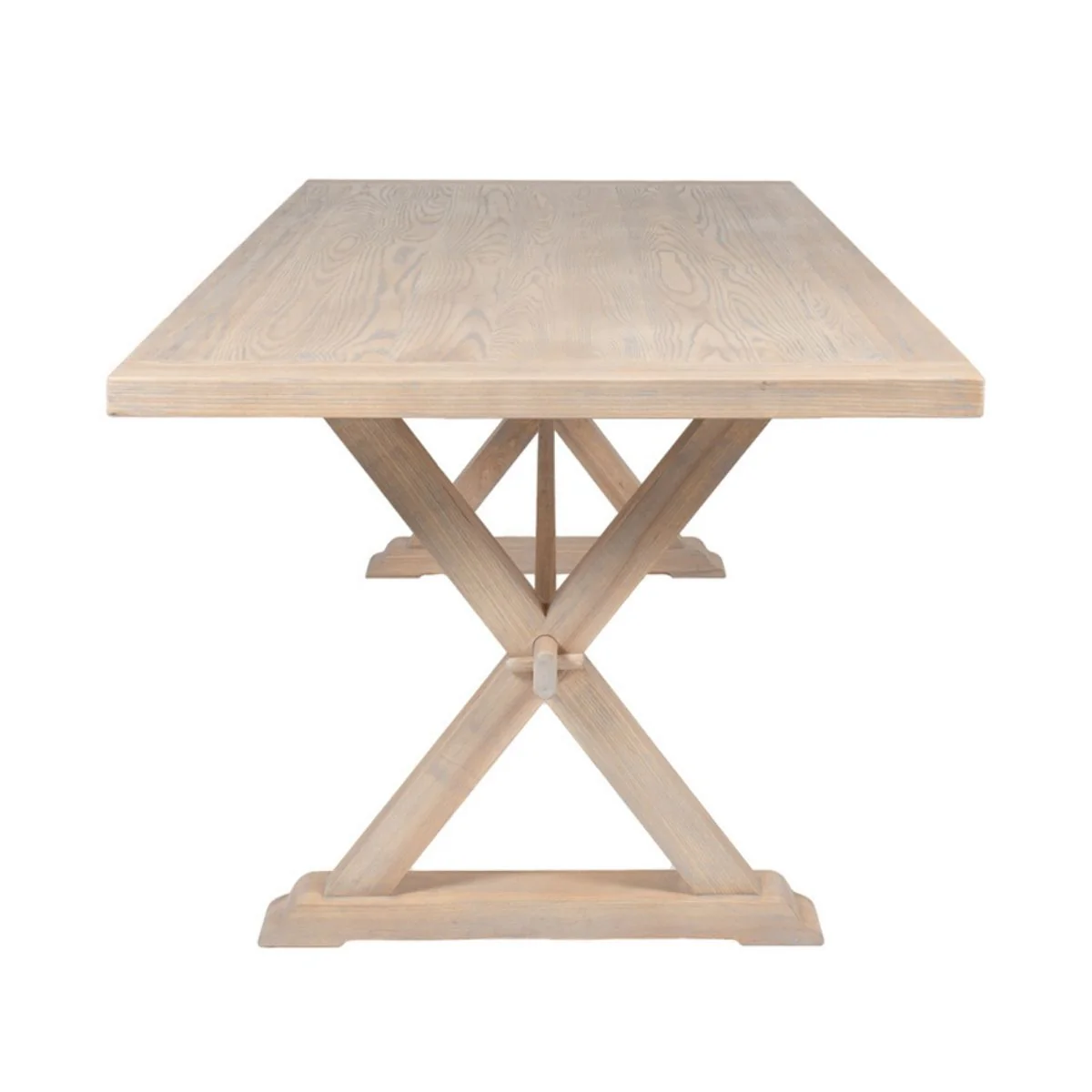 Valentia Large Oak Trestle Dining Table 2.1 M - Image 3