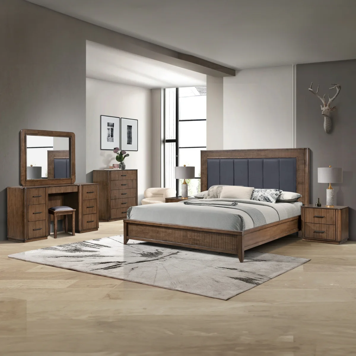 Ventura Upholstered Panel Bed - Image 3
