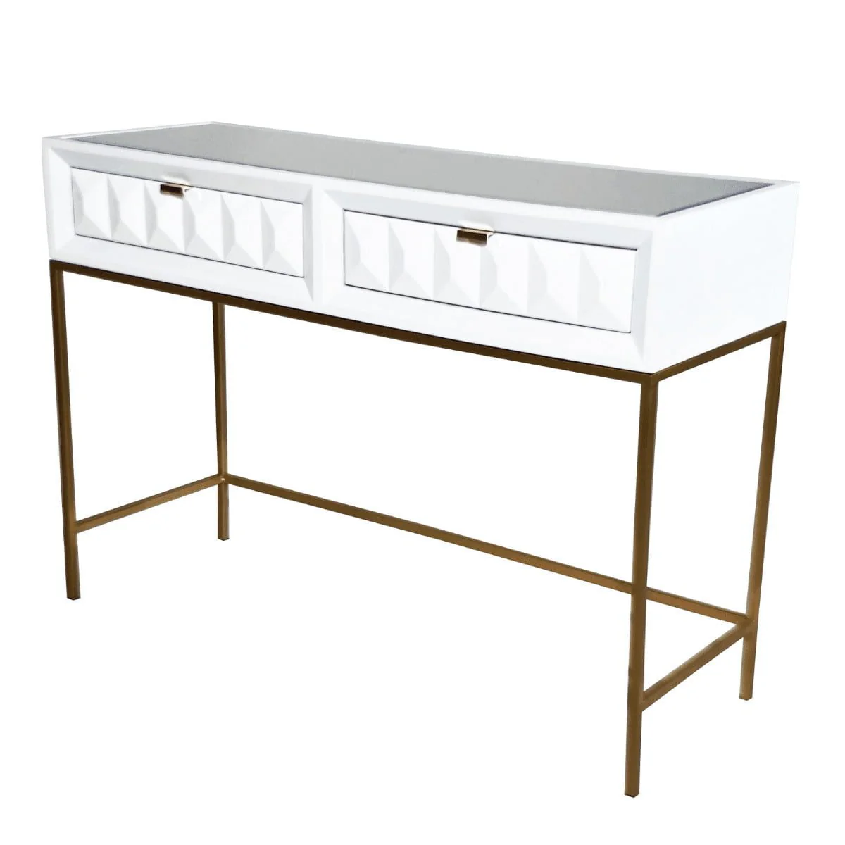 Volos White Gloss Console Table - Image 2