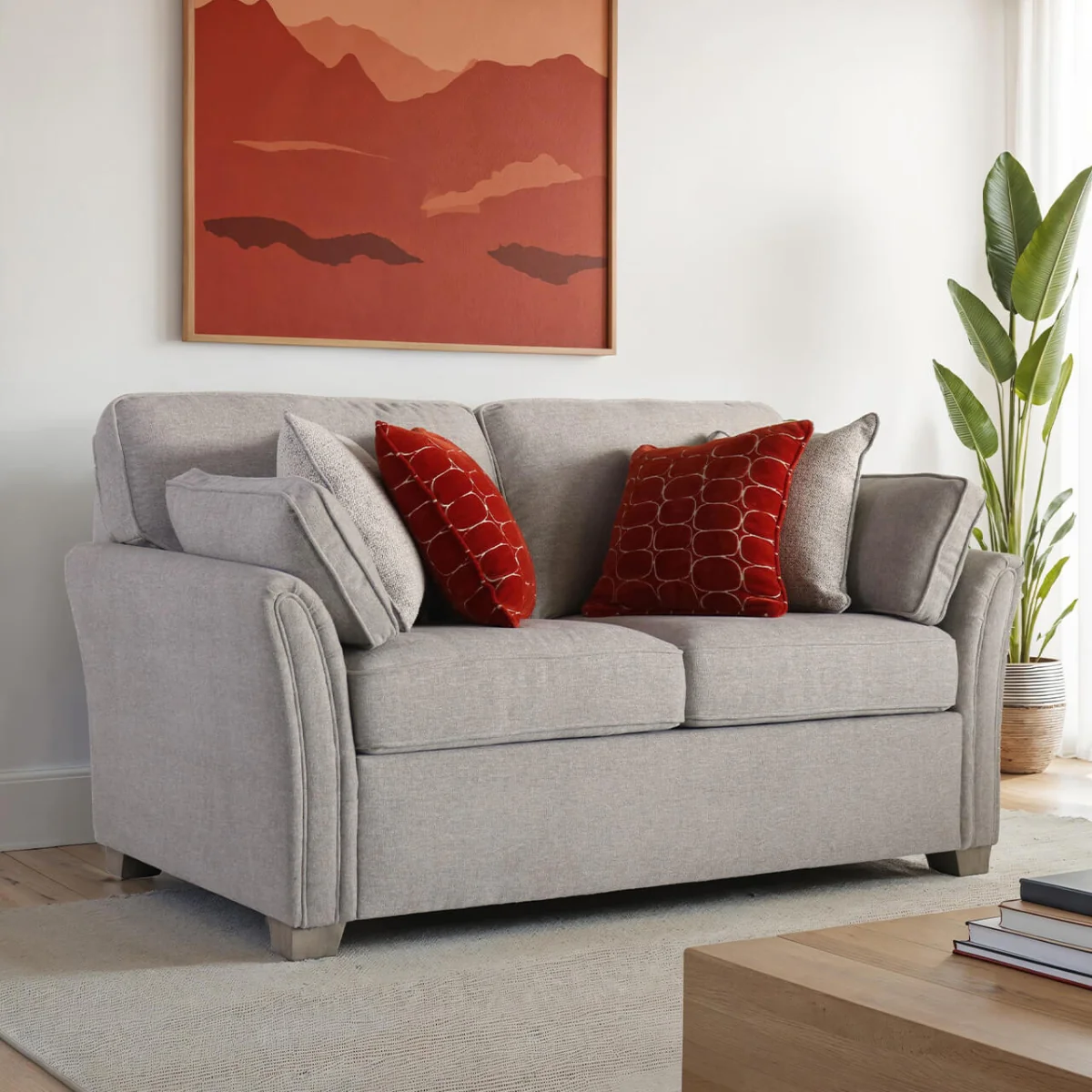 Whitley 2 Seater Light Grey Sofa - Image 5